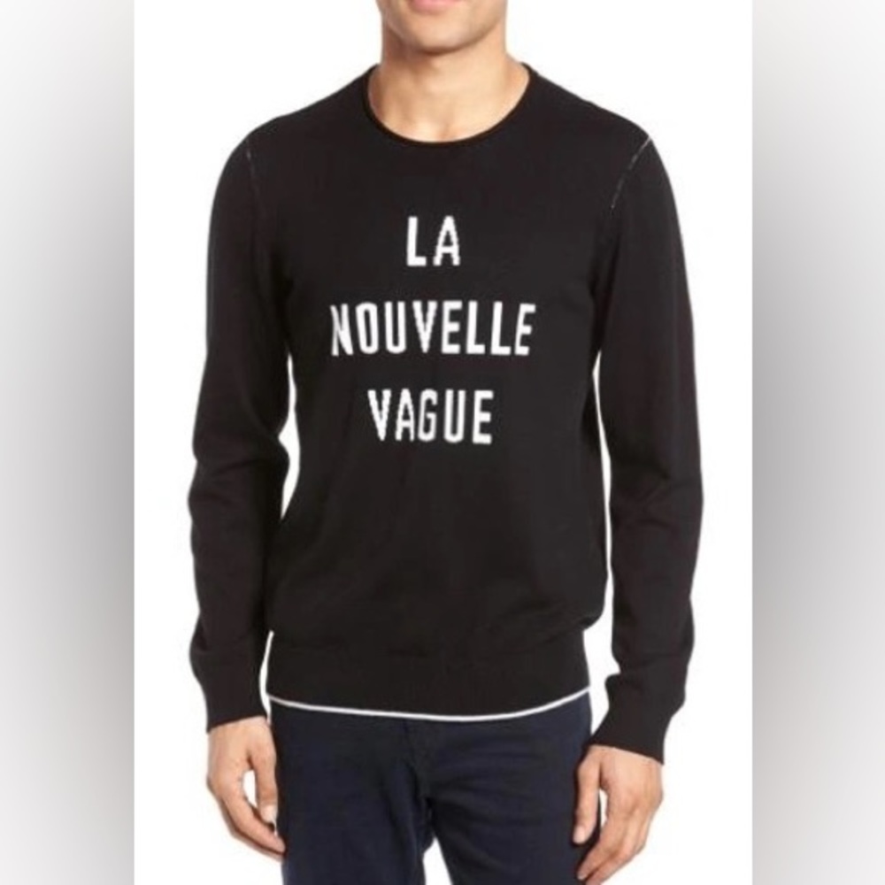 NWT Adriano Goldschmied Cedric Crew cashmere cotton sweater La Nouvelle Vague
